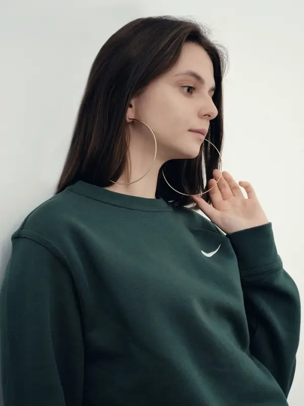 Серьги кольца QF &laquo;Классика&raquo;, d=10 см, цвет золото