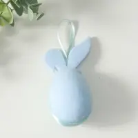 Подвески декоративные "Яйца с заичьими ушками" набор 2 шт голубой 3,5х4х9 см Подвески декоративные "Яйца с заичьими ушками" набор 2 шт голубой 3,5х4х9 см