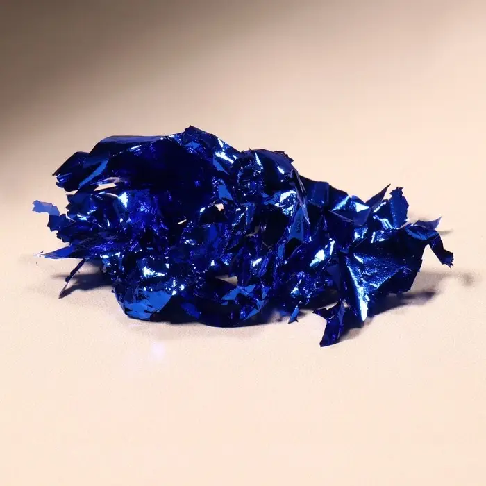 Поталь для декора ногтей, синяя