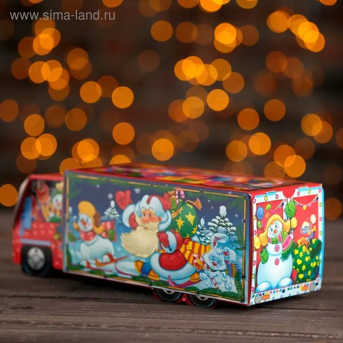 Подарочная новогодняя коробка «Сладкоежка», фура, 26×8.7×8.3 см Подарочная новогодняя коробка «Сладкоежка», фура, 26×8.7×8.3 см