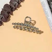 Краб для волос "Джисел" 7,5 см, серебро