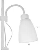 Торшер BayerLux &laquo;Тренд 2&raquo;, Е27 + 1хЕ27, 2&times;40 Вт, 22&times;22&times;180 см, белый