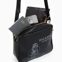 Сумка женская на молнии TEXTURA, 22&times;8&times;17 см, чёрная