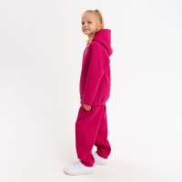 Костюм детский (худи, брюки) MINAKU: Basic Line KIDS, oversize, цвет фуксия, рост 128