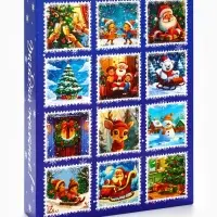 Адвент календарь новогодний с мёдом «Счастливого Нового года», облепиха, кедровые орешки, малина, цитрус, клубника Адвент календарь новогодний с мёдом «Счастливого Нового года», облепиха, кедровые орешки, малина, цитрус, клубника