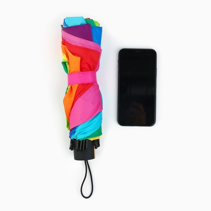 Зонт женский радужный «Время дождя и чудес», 10 спиц. Зонт женский радужный «Время дождя и чудес», 10 спиц.