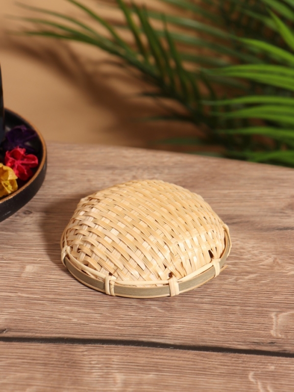 Чаша плетеная в 2 слоя, 10 см, бамбук