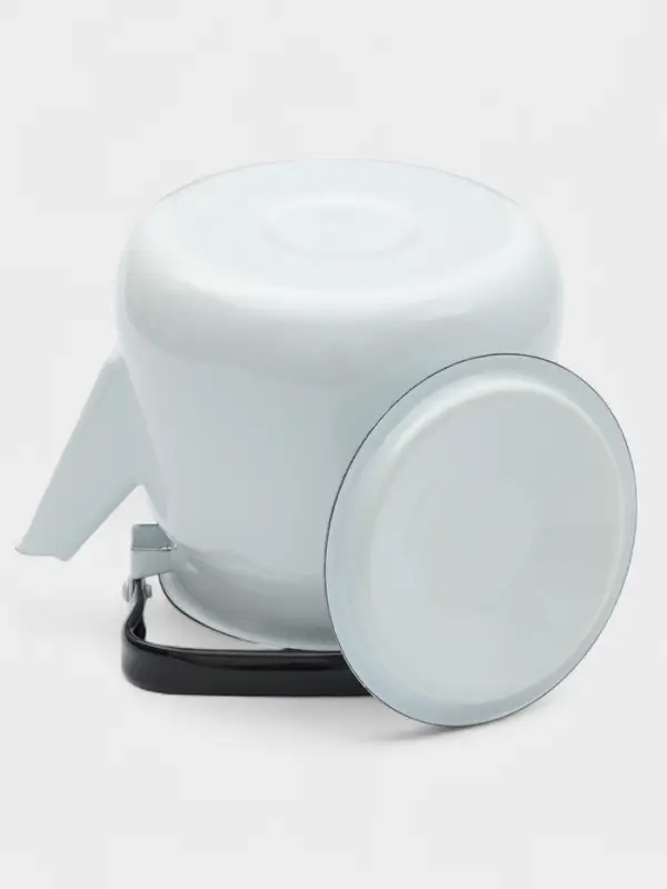 Чайник, 3.5 л, эмалированная сталь, белый