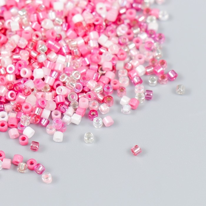 Бисер стекло 12/0 Бисер стекло 12/0 "Перламутр. Ярко-розовое ассорти" 10 гр