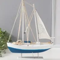 Сувенир дерево LED "Корабль со штурвалом на парусе"2хАА 28х8,5х39 см