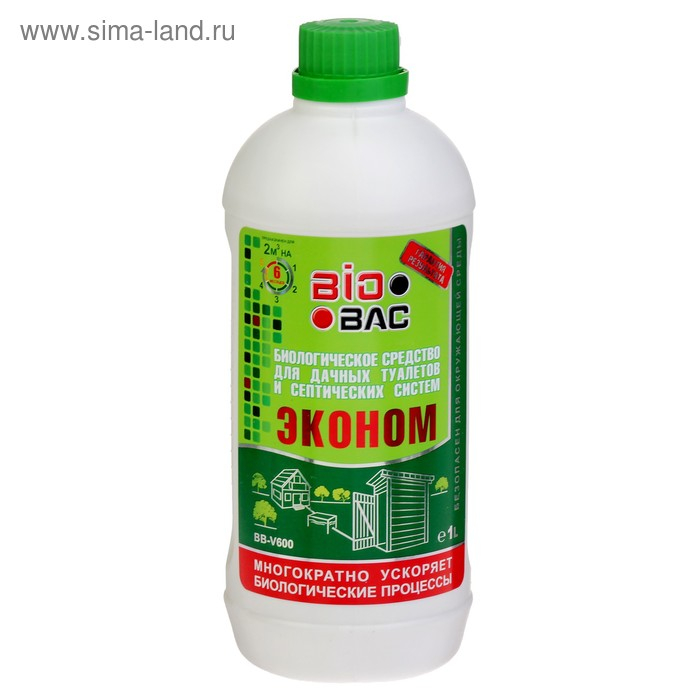 Биологическое  средство для дачных туалетов и септиков BB-V600, 180 дней, 1 л Биологическое  средство для дачных туалетов и септиков BB-V600, 180 дней, 1 л