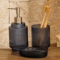 Аксессуары для ванной SL Home, 3 предмета: дозатор, мыльница, стакан