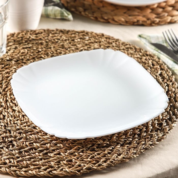 Тарелка десертная Luminarc Lotusia, d=20,5 см, стеклокерамика, цвет белый Тарелка десертная Luminarc Lotusia, d=20,5 см, стеклокерамика, цвет белый