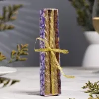 Набор свечей витых, 1.5&times;15 см, 2 шт., блёстки, золото