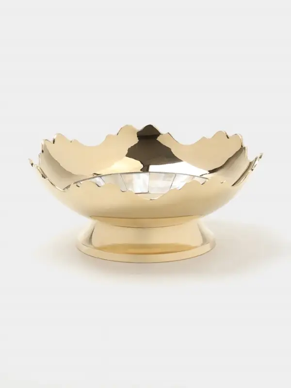 Чаша &laquo;Краун&raquo;, 12&times;12&times;4.5 см, латунь, перламутр