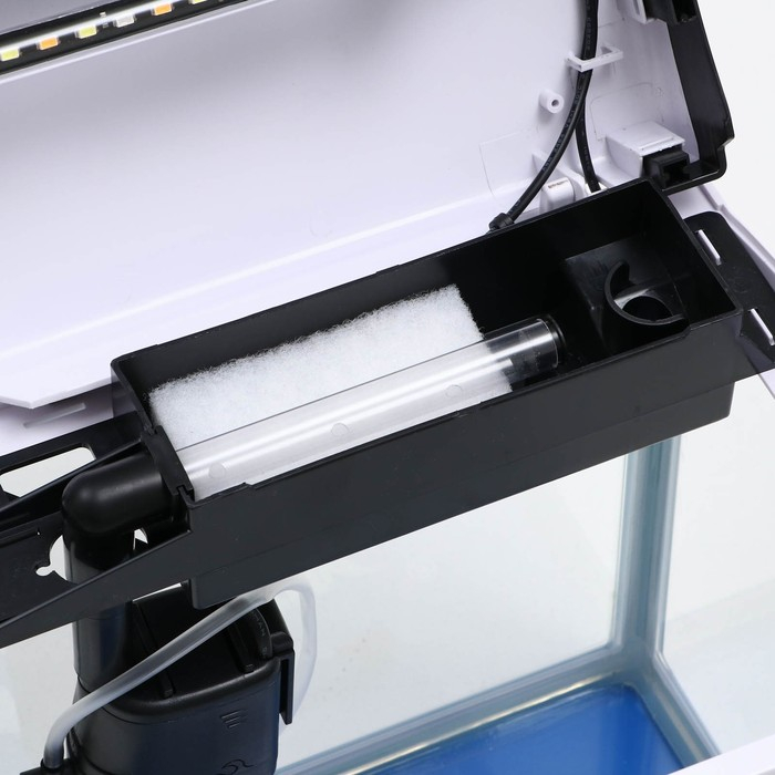 Аквариум SeaStar HX-319F в комплекте: LED-лампа, фильтр, 18 л, белый Аквариум SeaStar HX-319F в комплекте: LED-лампа, фильтр, 18 л, белый