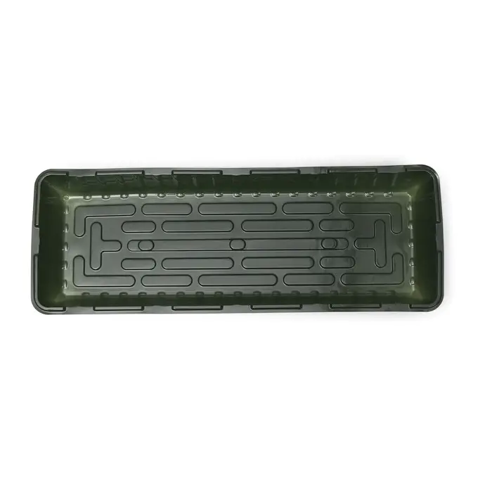 Мини - парник для рассады, 58&times;21&times;12 см, без вставок, тёмно-зелёный, пластик, Greengo