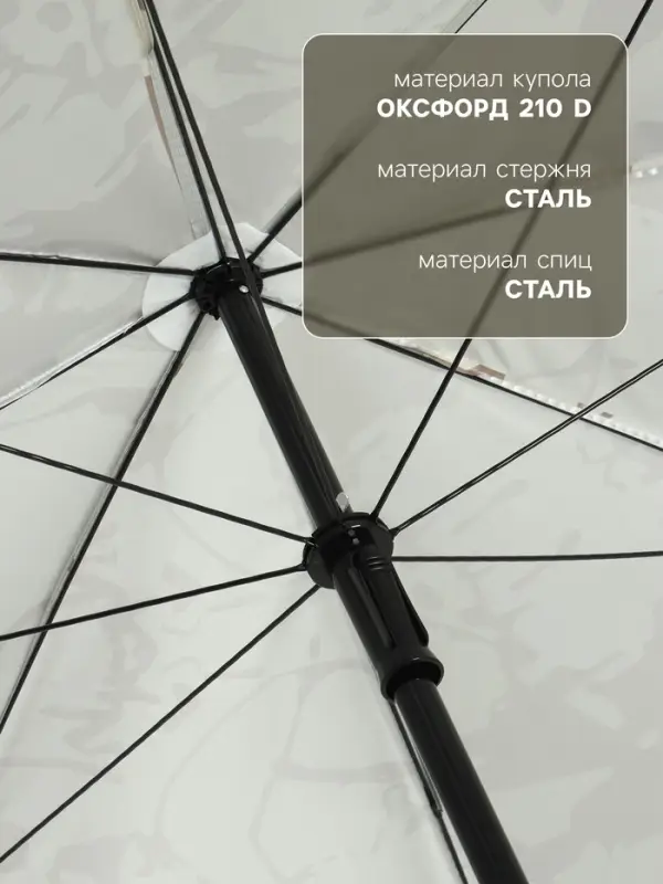 Зонт пляжный maclay, d=210 см, h=200 см