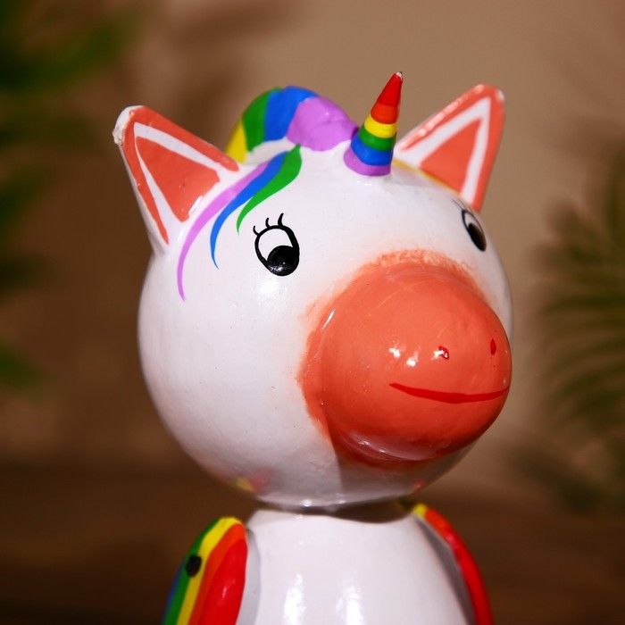 Сувенир "Единорожик" висячие лапки, дерево 30 см