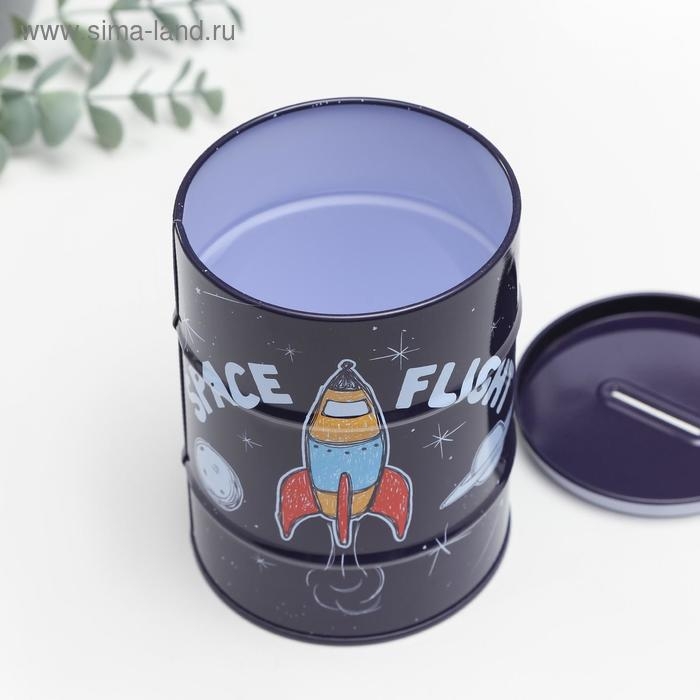 Копилка металл банка Копилка металл банка "Ракета" 12х8х8 см