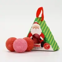 Бомбочки для ванны «Санта», набор 3 шт х 40 г, пряный глинтвейн, URAL LAB
