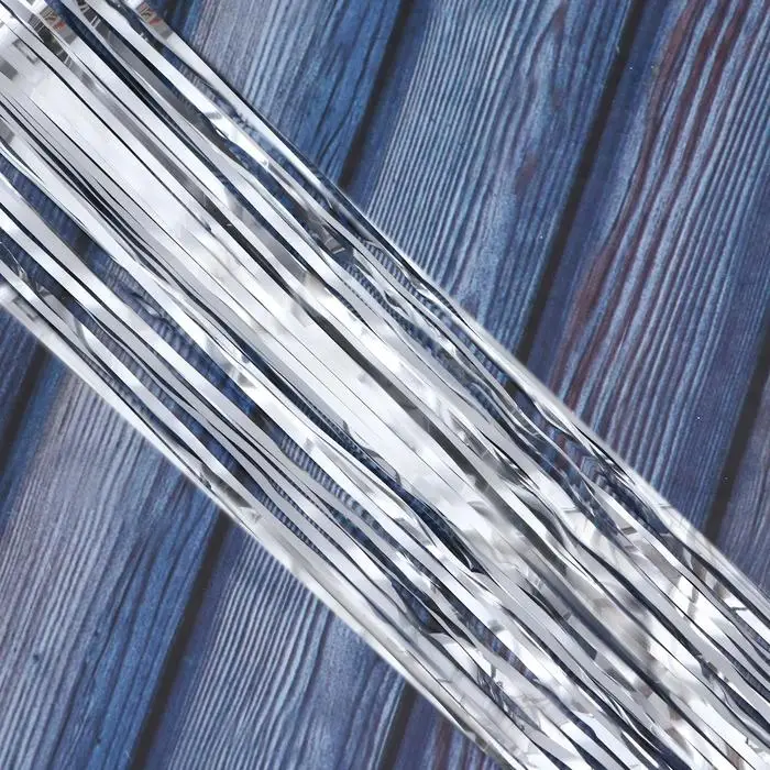 Дождик новогодний серебристый, b-7,5 см, L-200 см Дождик новогодний серебристый, b-7,5 см, L-200 см