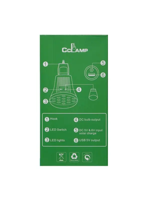 Фонарь кемпинговый аккумуляторный, 2 шт., 10 Вт и 2 Вт, 1800 мАч, IP64, солнечная батарея