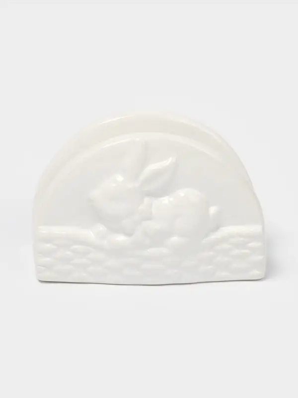 Салфетница Доляна &laquo;Зайка&raquo;, 11.5&times;5.5&times;7.5 см, доломит, белая