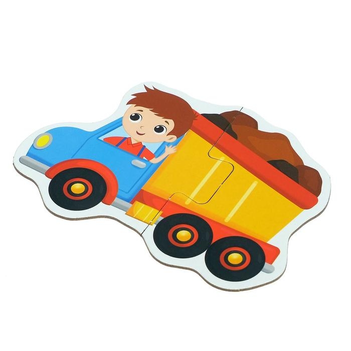 Макси пазлы «Машины на стройке», 5 пазлов, 10 деталей Макси пазлы «Машины на стройке», 5 пазлов, 10 деталей