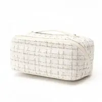 Косметичка на молнии, с ручкой, 23&times;10&times;10 см, белая