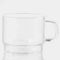 Кружка Magistro &laquo;Боттом&raquo;, 450 мл, 9.5&times;8 см штабелируемая, боросиликатное стекло, прозрачная