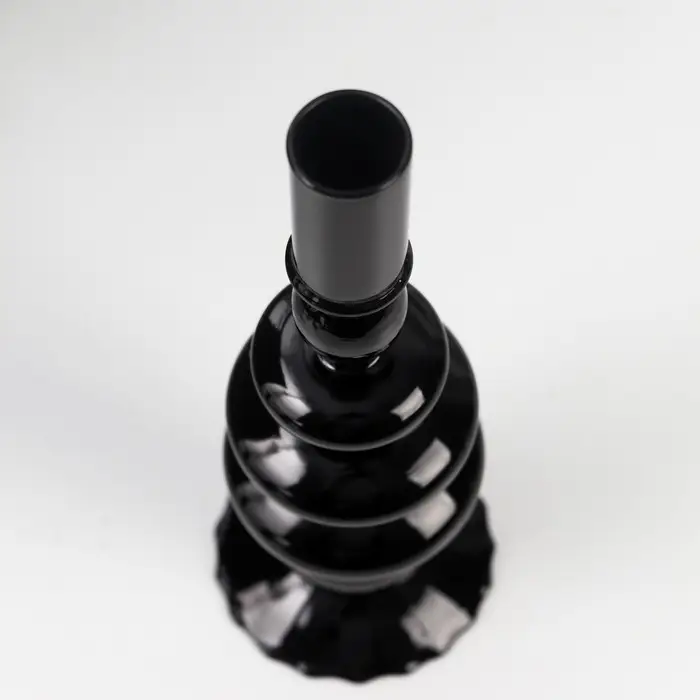 Подсвечник стекло на 1 свечу  Подсвечник стекло на 1 свечу "Морбиан" чёрный 27х8,5х8,5 см