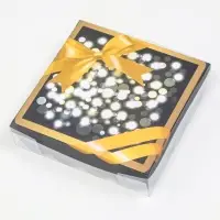 Коробка для печенья, «Золотой бант», 12×12×3 см