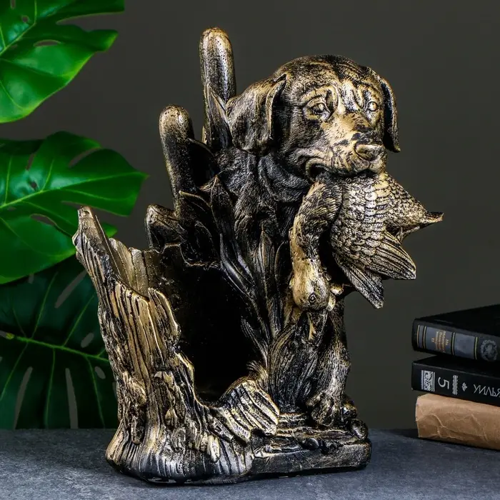 Подставка для бутылки &laquo;Охота&raquo;, под бронзу, 37&times;22.5&times;30 см