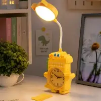 Лампа настольная RISALUX &laquo;Динозаврик&raquo;, светодиодная, 3 Вт, от батареек АА/USB, жёлтая, 4&times;12&times;35 см