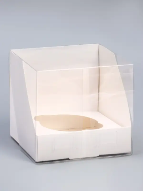 Коробка для 1 капкейка с прозрачной крышкой, 10.5×10.5×10 см, кондитерская упаковка Коробка для 1 капкейка с прозрачной крышкой, 10.5×10.5×10 см, кондитерская упаковка