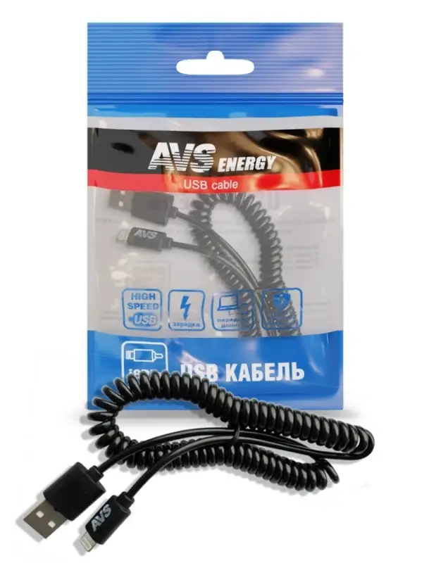 Кабель AVS для iphone 5(2м, витой) IP-52