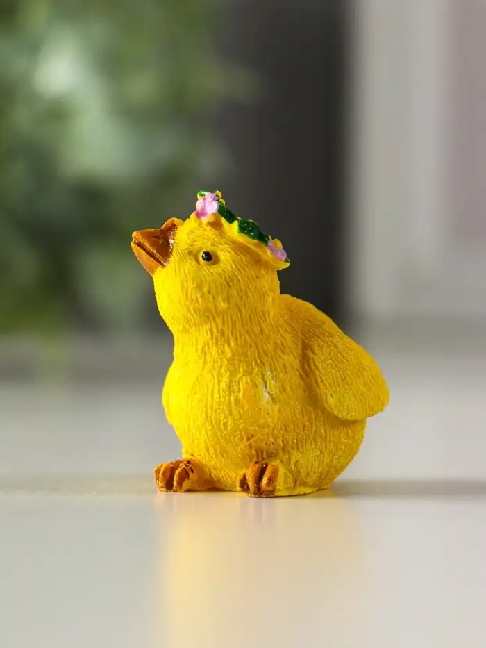 Сувенир полистоун "Цыплёнок в веночке/с гнездом" МИКС 4х3х4 см Сувенир полистоун "Цыплёнок в веночке/с гнездом" МИКС 4х3х4 см