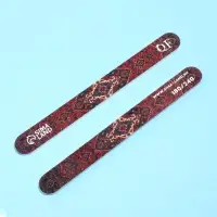 Пилка для ногтей «Ковёр», прямая, 180/240 грит, 18 см, разноцветная