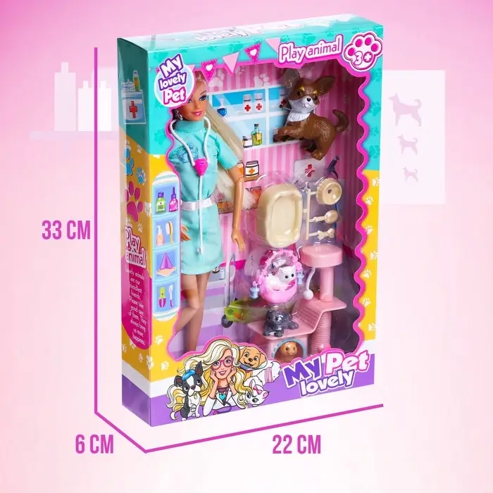 Кукла модель &laquo;Ветеринар&raquo; с аксессуарами, МИКС