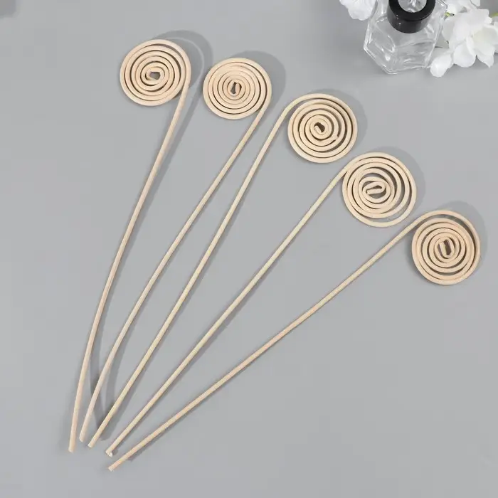 Палочка для аромадиффузора из ротанга Палочка для аромадиффузора из ротанга "Спираль в форме ракушки" натуральная 29 см
