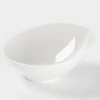 Салатник Доляна White Label, 600 мл, фарфор, белый