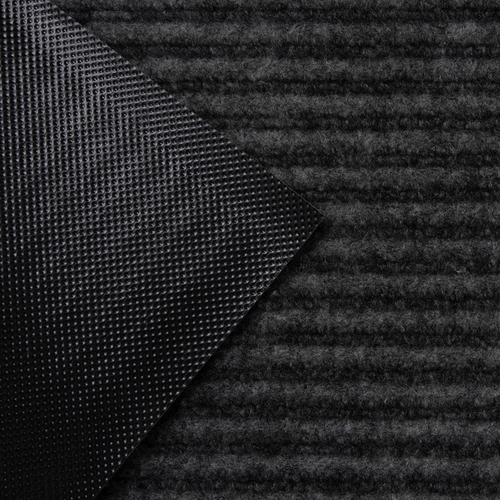 Коврик придверный влаговпитывающий, ребристый, «Стандарт», 40×60 см, серый Коврик придверный влаговпитывающий, ребристый, «Стандарт», 40×60 см, серый