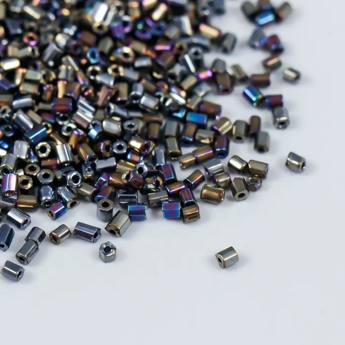 Бисер стекло 12/0  Бисер стекло 12/0 "Цилиндр. Металлик" 10 гр