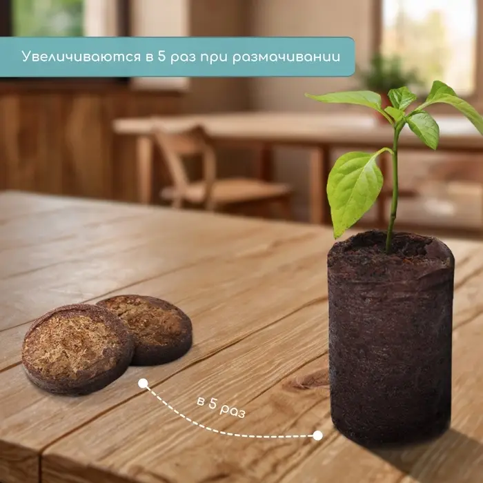 Таблетки торфяные, для рассады, d=3.6 см, с оболочкой, набор 50 шт.