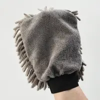 Варежка для уборки для сложных загрязнений, 22&times;15 см, микрофибра букли двухсторонняя, серая