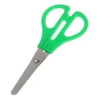 Ножницы 13 см (+-0.5 см) пластиковые ручки, МИКС, закругленные концы, лезвие с линейкой