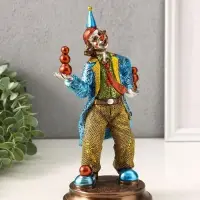 Фигура полистоун &laquo;Клоун-жонглирует шариками&raquo;, 13.4&times;11&times;24 см