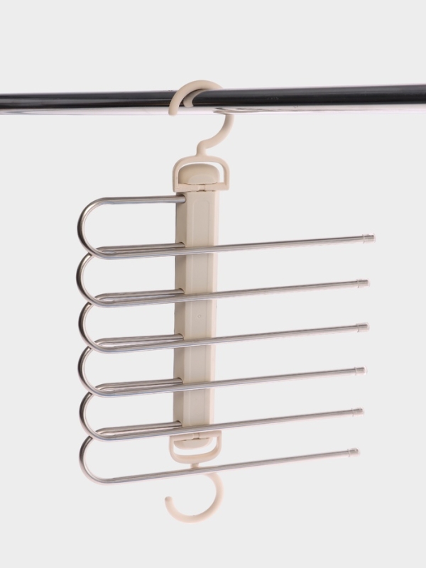 Вешалка для брюк многоуровневая, трансформер 31,5х31х6 см, 6 уровней, цвет черный Вешалка для брюк многоуровневая, трансформер 31,5х31х6 см, 6 уровней, цвет черный