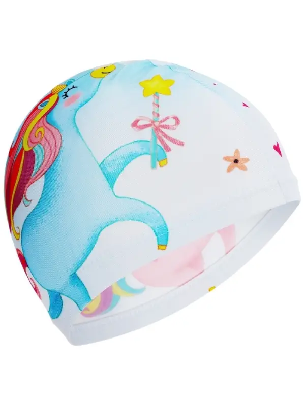 Шапочка для плавания детская ONLYTOP Kids &laquo;Единорог&raquo;, тканевая, обхват 46-52 см